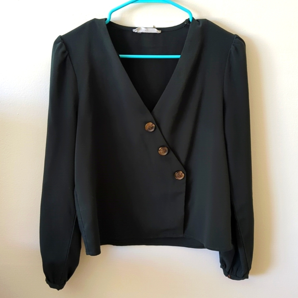 Dark Green work blouse